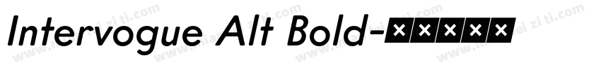 Intervogue Alt Bold字体转换
